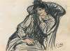 Zittende dame