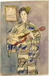 Portret van Mevr. Cox in een kimono
