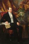 Portrait of Franz Morawetz (Raudnitz 1789–1868 Vienna) with the Construction Plan of the Sofienbad