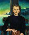 Damenporträt vor Seelandschaft (Portrait of a lady before landscape)