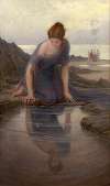Femme se mirant dans l’eau