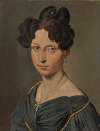Portrait of a woman in a black dress