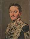 Portrait of an officer of the hussars, oil on canvas, unlined, on its original stretcher