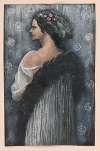 Woman with a fur shawl
