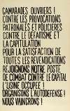 Camarades Ouvriers Contre Les Provocations Patronales Et Policieres Contre Le Defaitisme Et La Capitulation