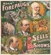 Adam Forepaugh and Sells Brothers shows consolidated. The 5 famous Millettes. Pre-eminent acrobatic marvels…