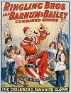 Ringling Bros and Barnum & Bailey combined shows circus poster