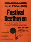 Théâtre municipal de Colmar. 7 mars 1938. Festival Beethoven