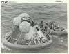 Astronauts in Lifeboat After Apollo 11 Splashdown