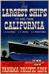 The largest ships to and from California. S. S. California, S. S. Virginia, S. S. Pennsylvania