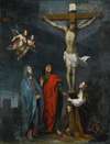 Christ On The Cross With Saint John And Mary Magdalene