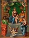 The Madonna and Child Enthroned, With Saint paul, Saint Francis Of Assisi, saint Joseph And mary Magdalen