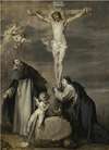 The Crucified Christ Adored By Saints Dominic And Catherine Of Siena