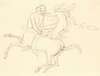 Bacchantinde siddende på ryggen af en bagbunden Kentaur. Pompejiansk motiv