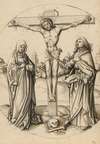 Christ on the cross, Mary and John