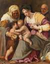 Madonna and Child with Saint Elisabeth, the Infant Saint John the Baptist and a Jesuit