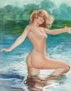 Overpainted Nude Pin-Up Girl