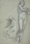 Two Nude Youths (recto)
