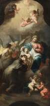 The appearance of the baby Jesus and the Mother of God to St. Antonius von Padua