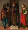 Three Saints; Roch, Anthony Abbot, and Lucy