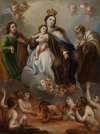The Virgin of Carmen and the Souls of Purgatory with St. Joseph and the Prophet Elijah