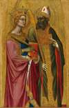 Saint Catherine And A Bishop Saint