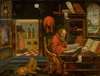 Saint Jerome in his study, with the lion