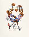 Detroit Pistons Basketball Illustration