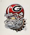 Georgia Bulldogs College Football Illustration