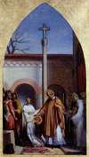 Saint Séverin le solitaire donnant l’habit monastique à saint Cloud