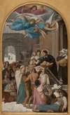 Saint Vincent de Paul secourant les Lorrains après la guerre de 1637