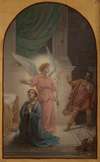 Maximien reculant à la vue de l’ange qui protège sainte Suzanne