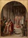 Saint Ambroise interdit l’entrée du lieu saint à l’empereur Théodose, coupable du meurtre des habitants d’Antioche.