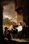 St. Thomas of Villanueva dividing his clothes among beggar boys