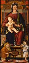 The Virgin and Child Enthroned with Two Musician Angels