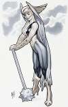 Hawkgirl Statue Design