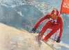 Slalom Skier in Red, U.S. Olympics