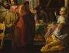 Daniel and king Cyrus before Bel (Daniel 14-1-2)