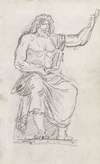 Statue of Jupiter, Seated (recto)