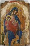 Madonna with Child Jesus and St. Bernard