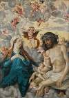 The Man of Sorrows lamented by Mary and Angels