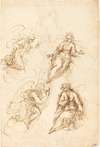 Studies for an Annunciation (recto)