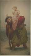 Der Heilige Christophorus mit dem Jesuskind im Fluß, 1857