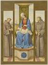 Madonna on the throne, next to Saints Francis and Anthony, as a triptych