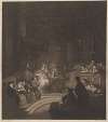 Christ preaching in the temple, after Rembrandt