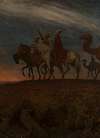 Three Magi on the way to Bethlehem