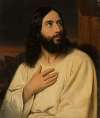 Christ praying in the desert