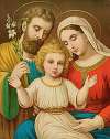 Portrait of Mary, Joseph & baby Jesus
