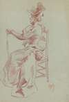 Elegant Lady Seated in a Chair