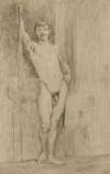 Untitled (Study of Standing Male Nude)